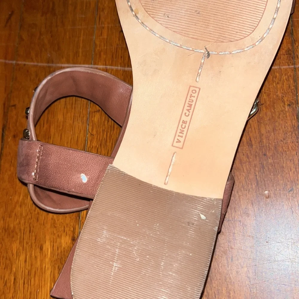 Vince Camuto Studded Brown/Tan Strappy Sandals